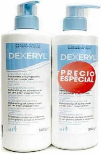 Krem emolient DUCRAY Dexeryl për lëkurë të thatë 2x500g