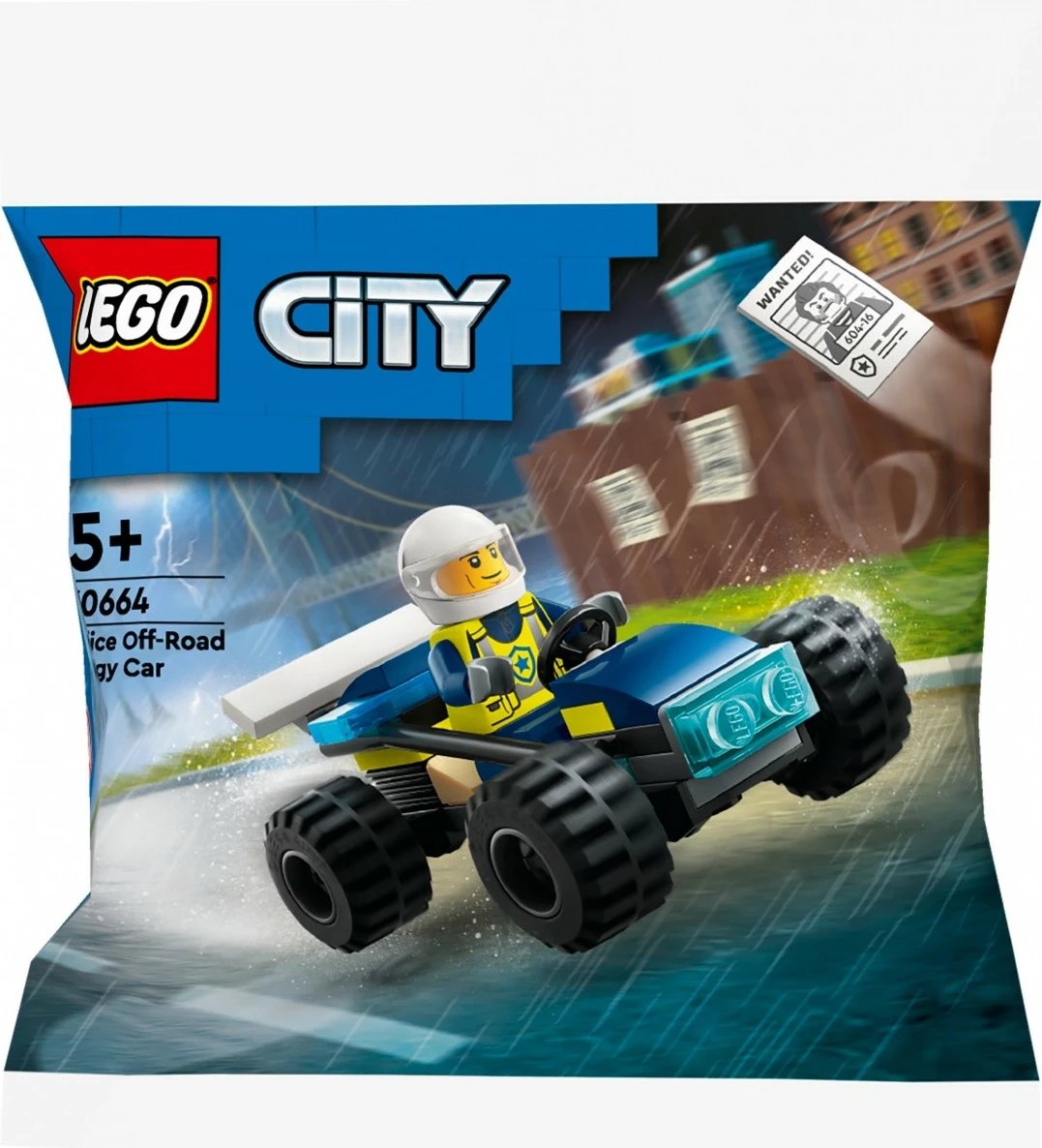 Set lodrash LEGO City 30664 Police Off-Road Rover, 35 pjesë, plastikë