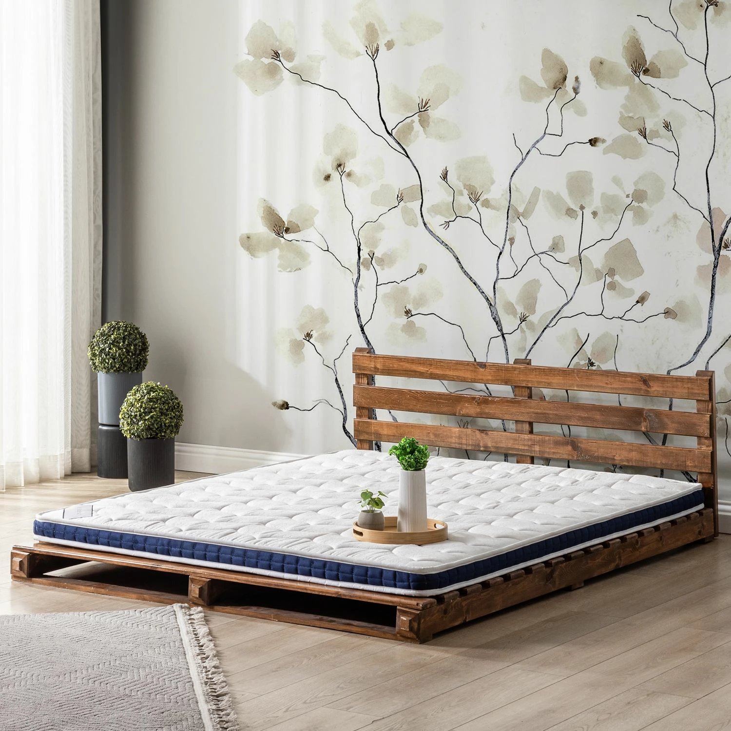 Dyshek Skye Decor, lesh puple, 100x200 cm, ngjyrë kaltër