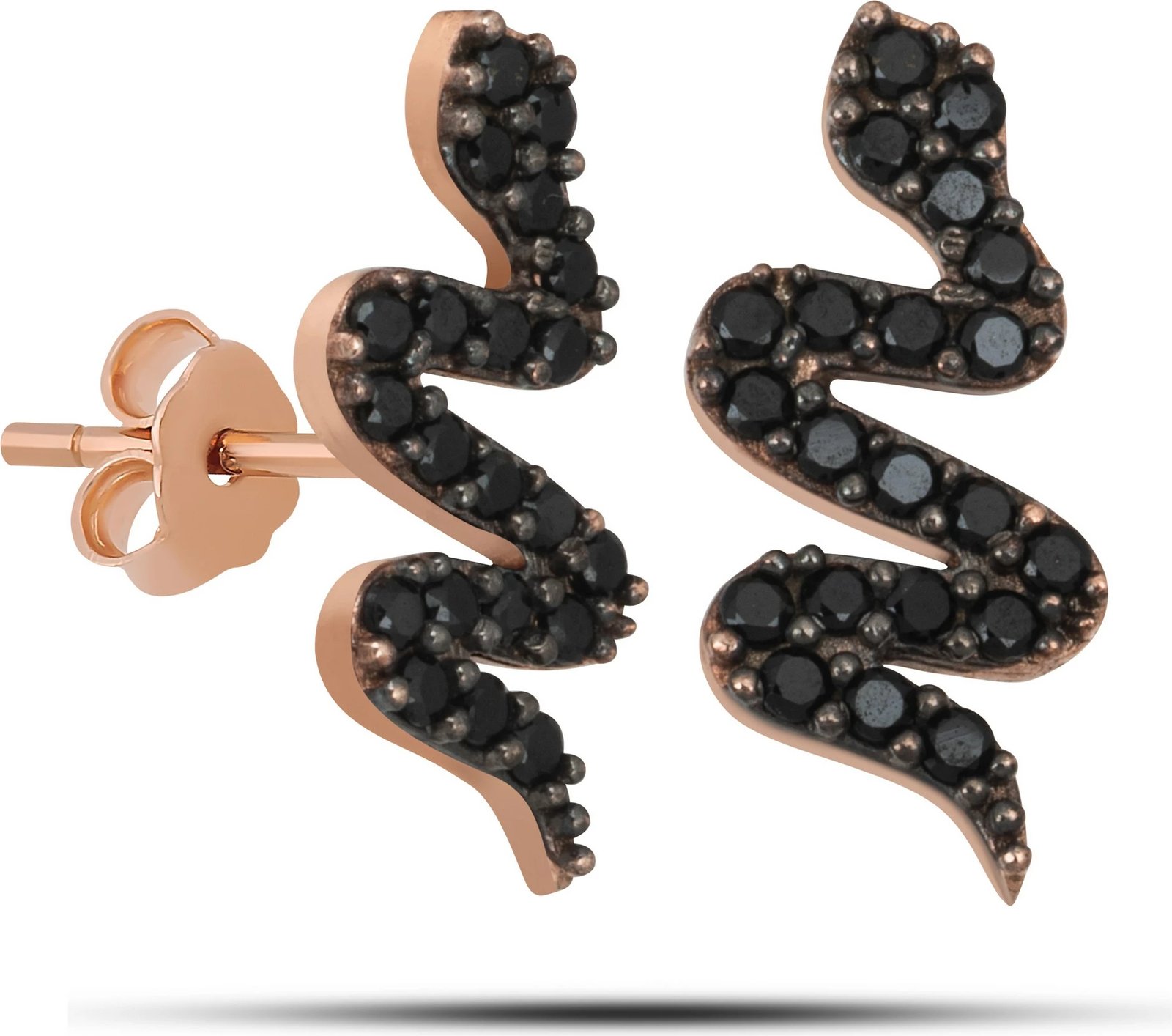 Vathë argjendi Jumeon, ngjyrë rozë ari dhe e zezë, NRZ998597