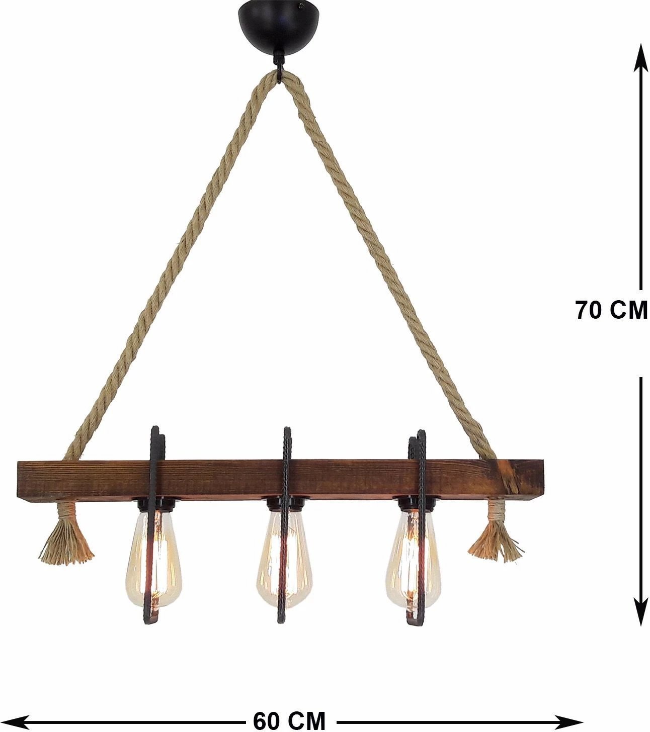 Llambë tavani Opviq, dru i fortë pishe, ngjyrë arre, Demir Kütük 2