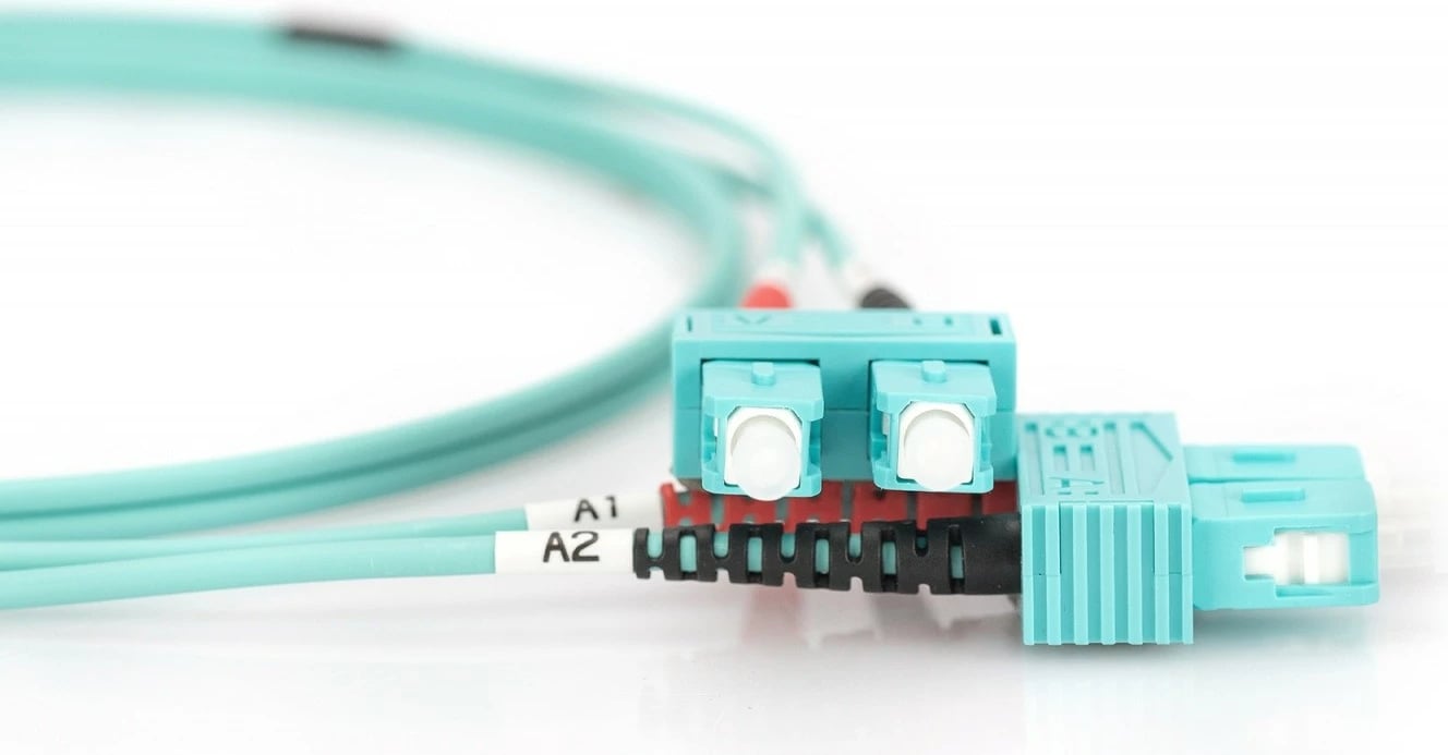 Kabllo optike Digitus DK-2522-03/3, SC-SC, Multi-mode, Duplex, 3m, Turquoise Kabllo optike Digitus DK-2522-03/3, SC-SC, Multi-mode, Duplex, 3m, Turquoise