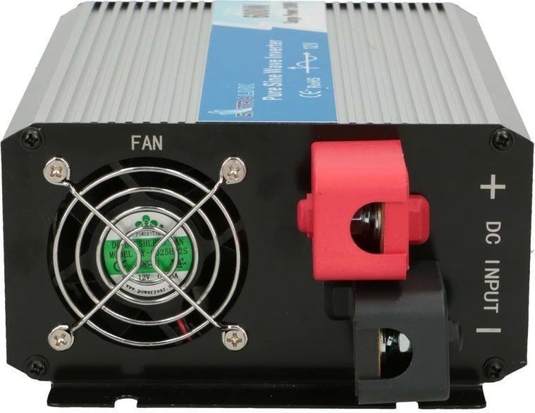 Inverter Extralink OPIP-600W, 600W, 12V në 230V, Pure Sine Wave, USB, zi/çelik