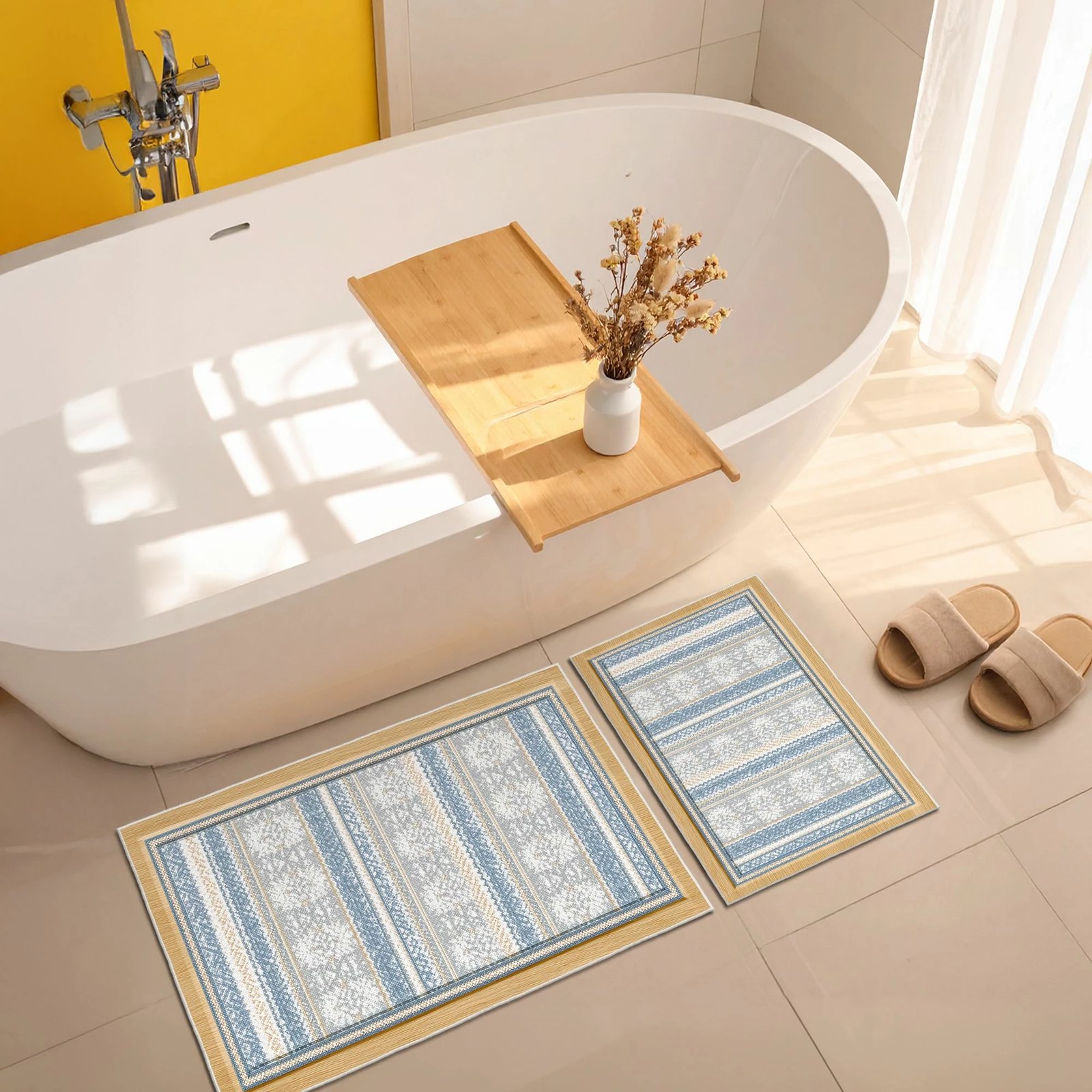 Set tapetash për banjo (2 copë), ngjyrë kaltër, Mijolnir, Asr30