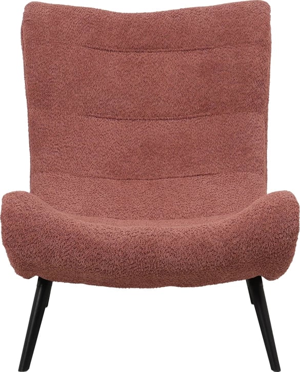 Kreslo boucle ngjyrë rozë e pluhurosur 97x80x100cm