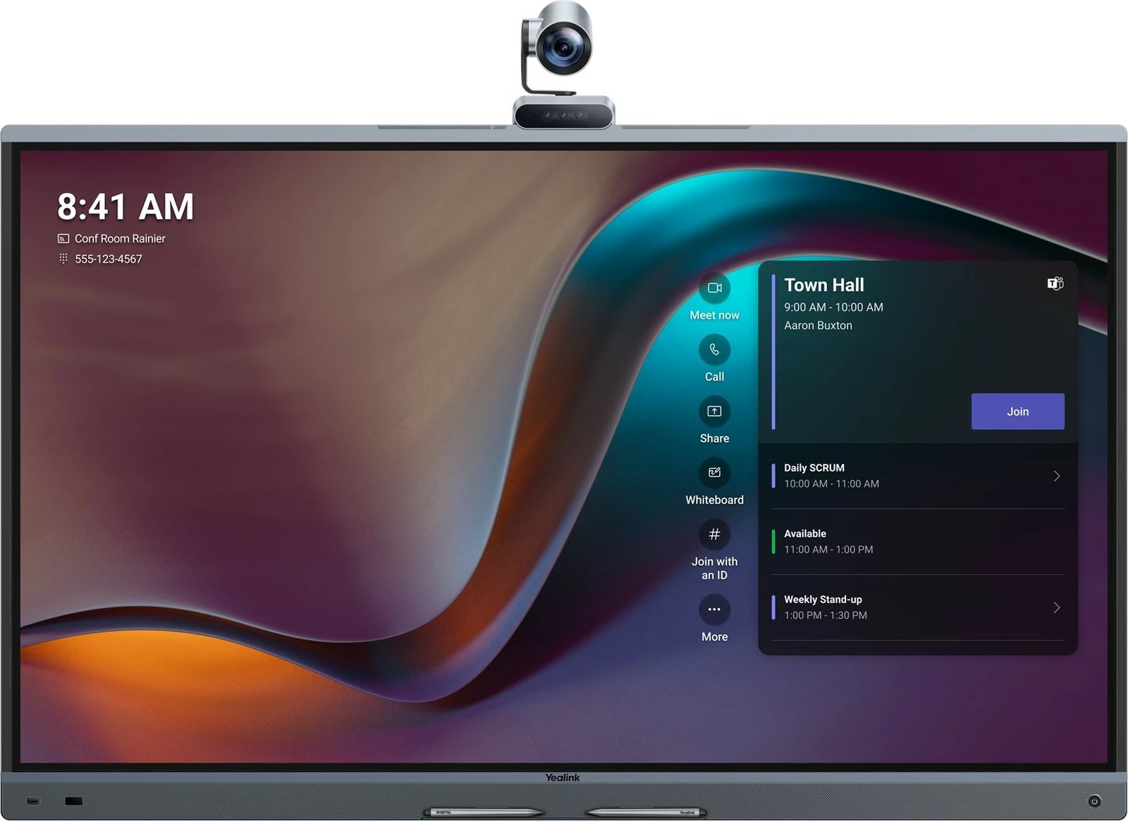 Ekran interaktiv Yealink Meetingboard Pro 65-A02, 65 inç, 4K, 64GB, i zi