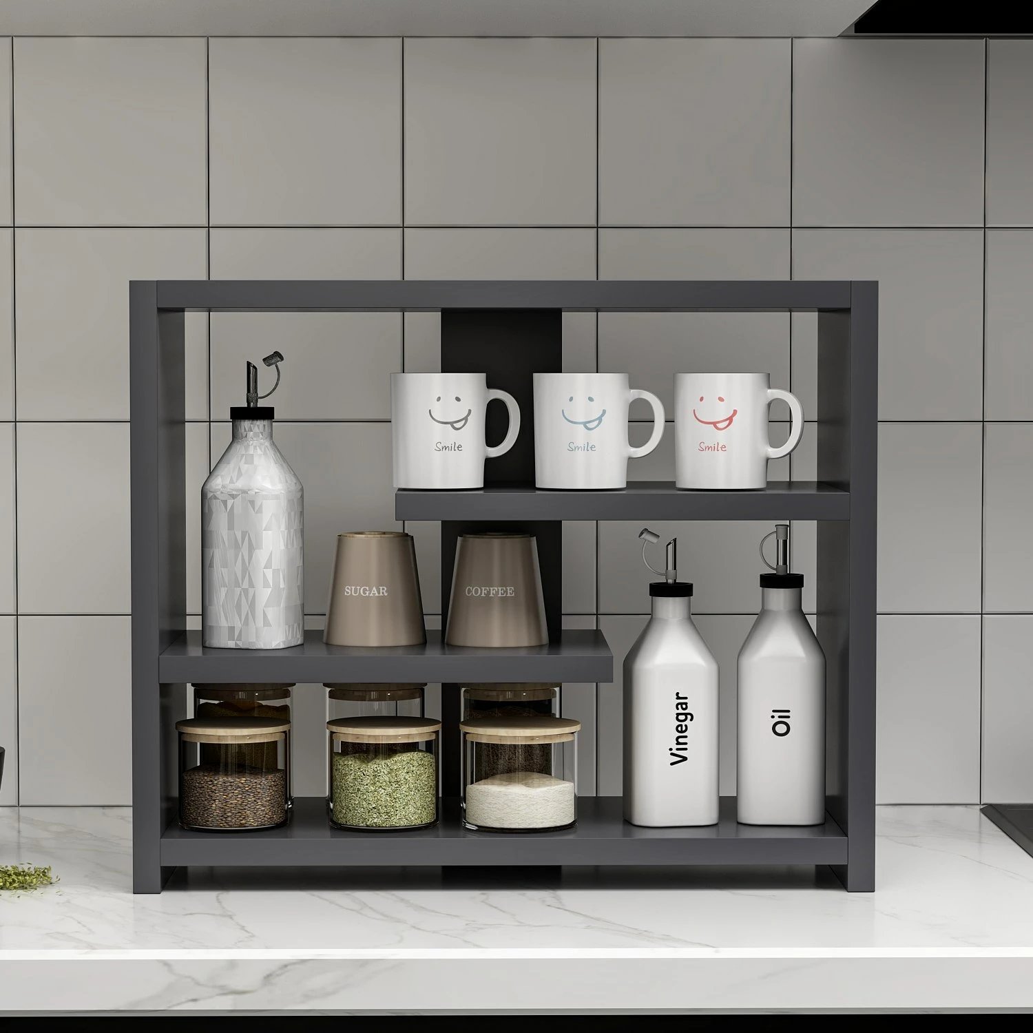 Raft muri Hanah Home, Gupse, ngjyrë antracit