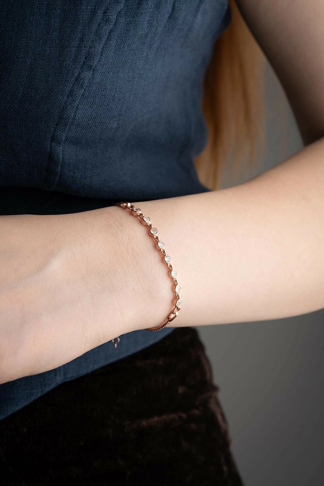 Byzylyk argjendi, ngjyrë rozë ari, Jumeon, NRZ999450 Byzylyk argjendi, ngjyrë rozë ari, Jumeon, NRZ999450