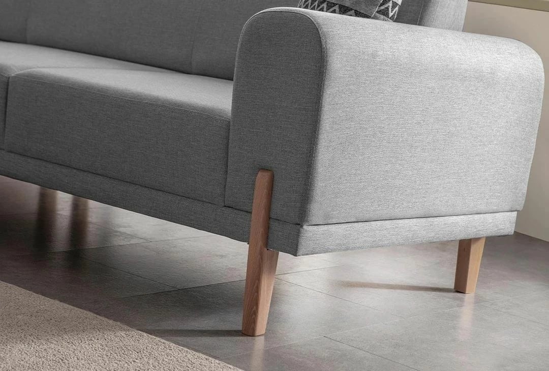 Kënd-sofë krevati Atelier del Sofa, ngjyrë gri, Relax majtas