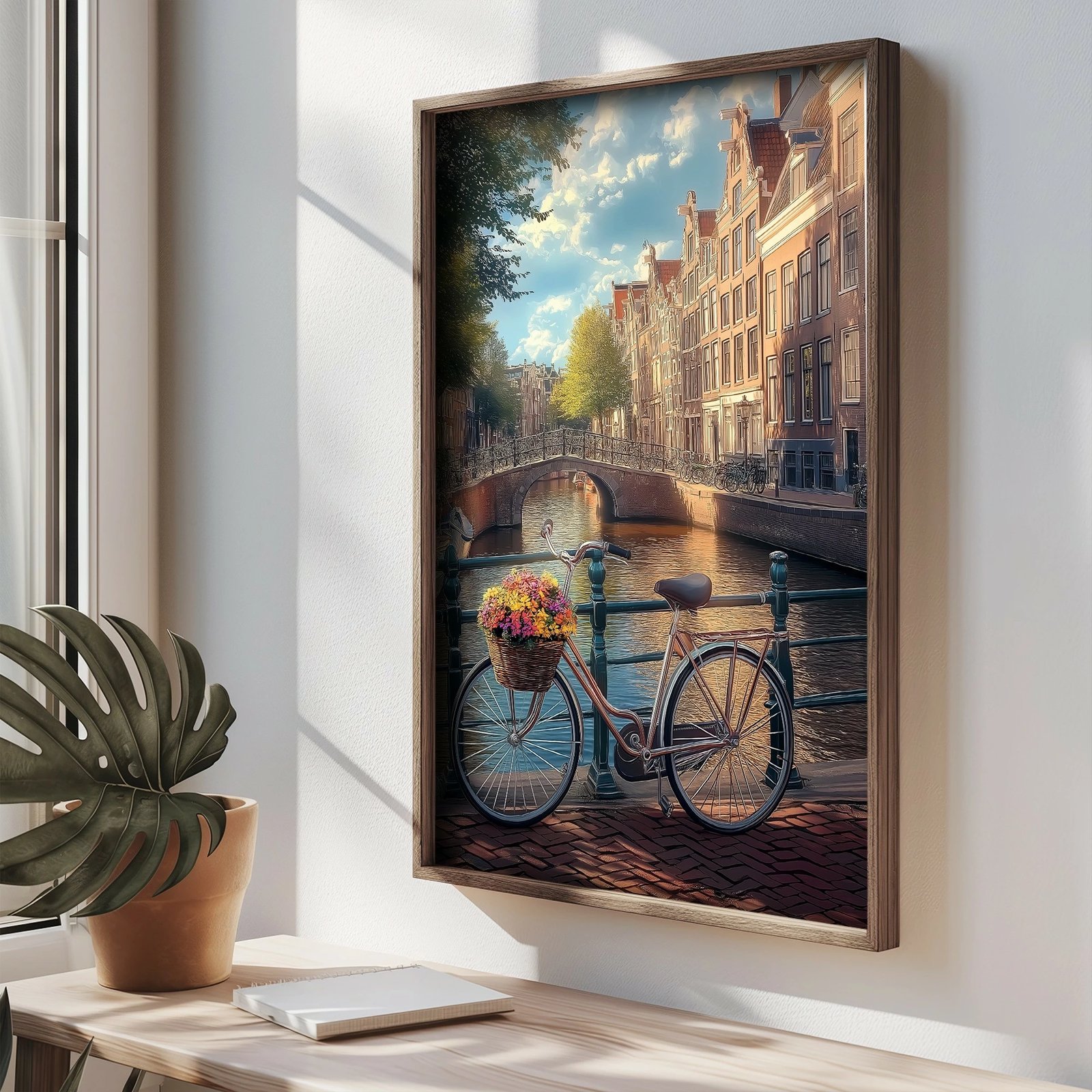 Pikturë dekorative me kornizë MDF, Wallity, TUN102-L, shumëngjyrëshe, 35x47x2 cm