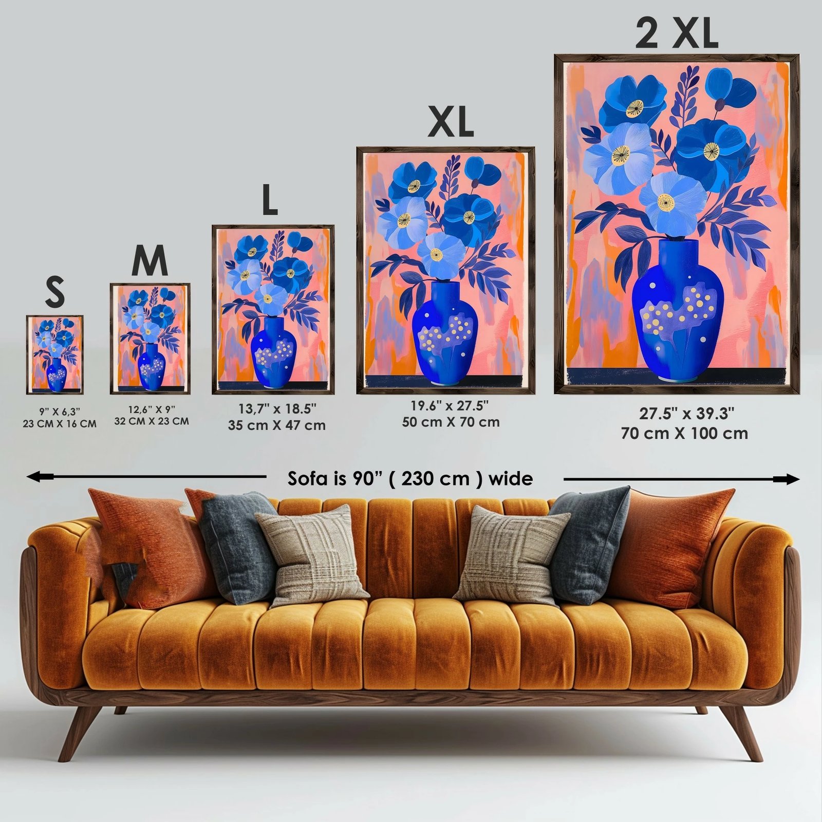 Pikturë dekorative me kornizë MDF, Wallity, GE215-L