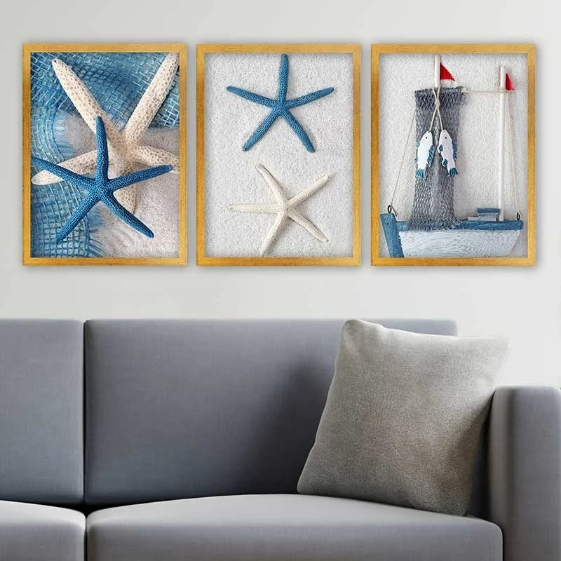 Pikturë dekorative me kornizë (3 copë), Wallity, 3AC_35445214_3545