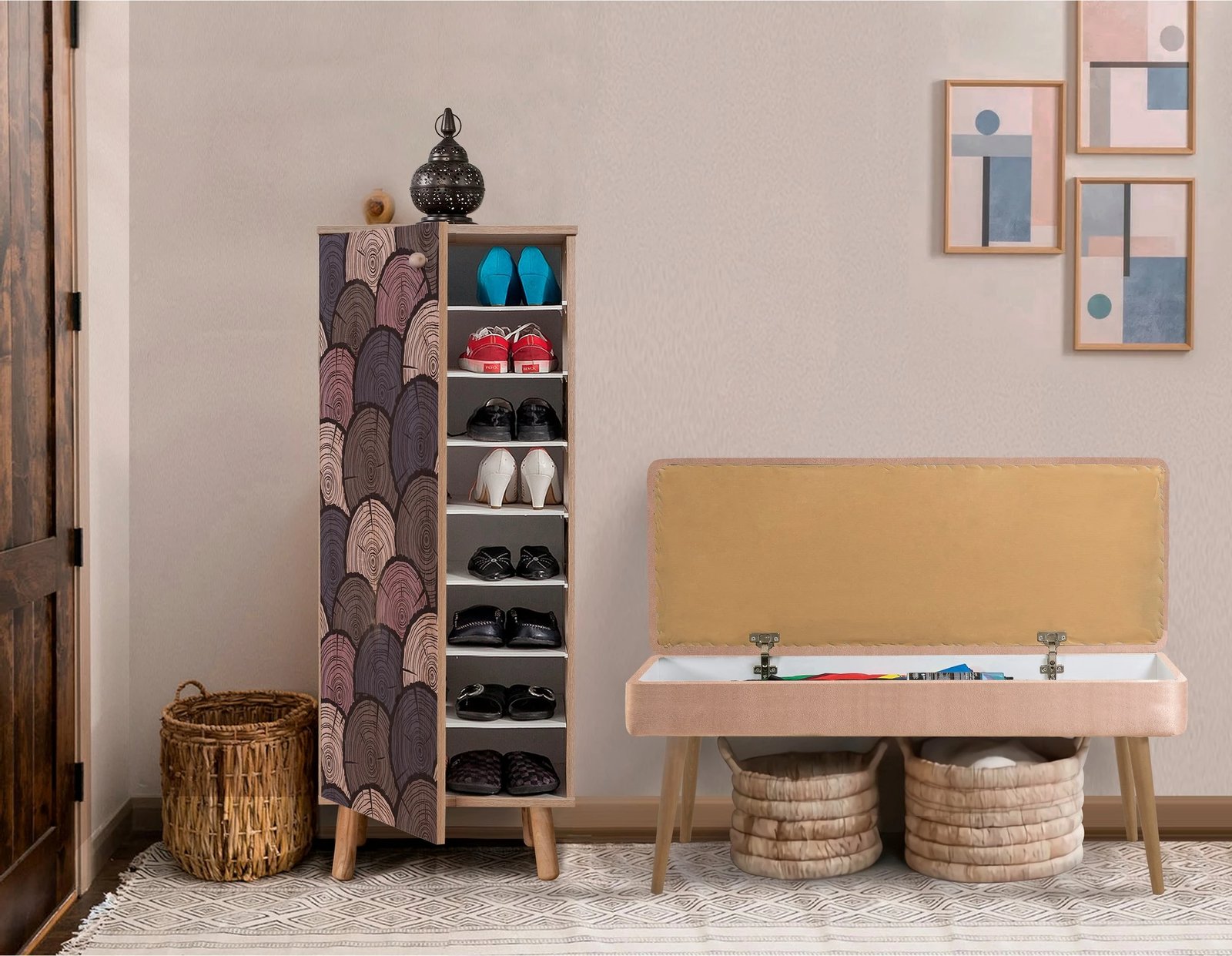 Set mobiljesh për korridor Skye Decor, ngjyrë sonomo-stone, 939-0900