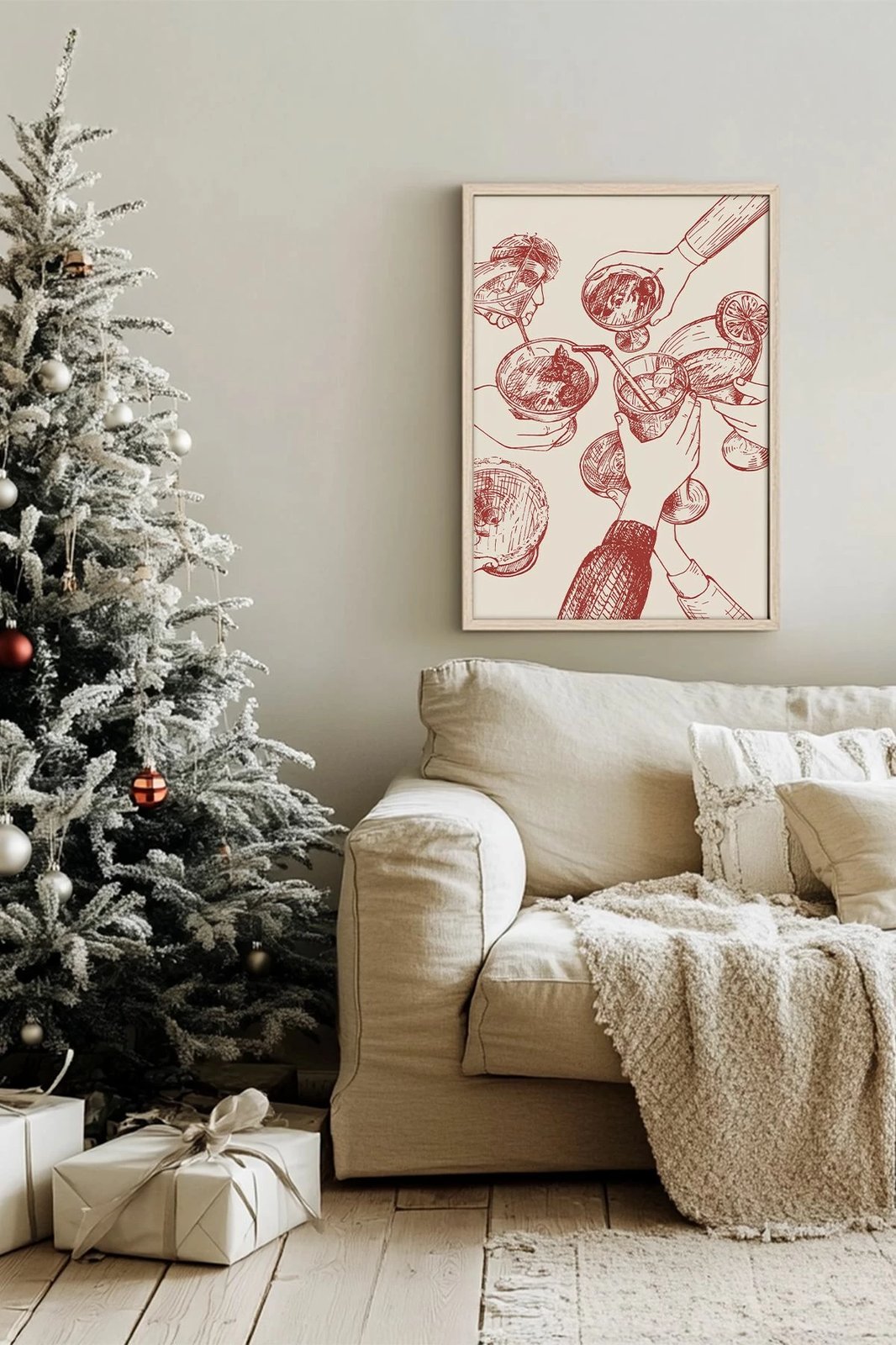 Pikturë dekorative me kornizë, Wallity, shumëngjyrëshe, Nwyearsngmdl20, 33x48cm