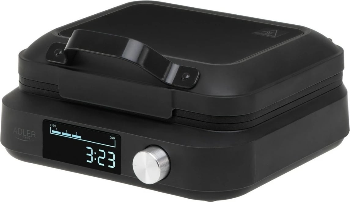 Aparat për waffle Adler AD 3087, me ekran LED, i zi