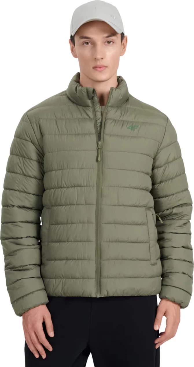 Jakne puffer për meshkuj 4F, e gjelbër
