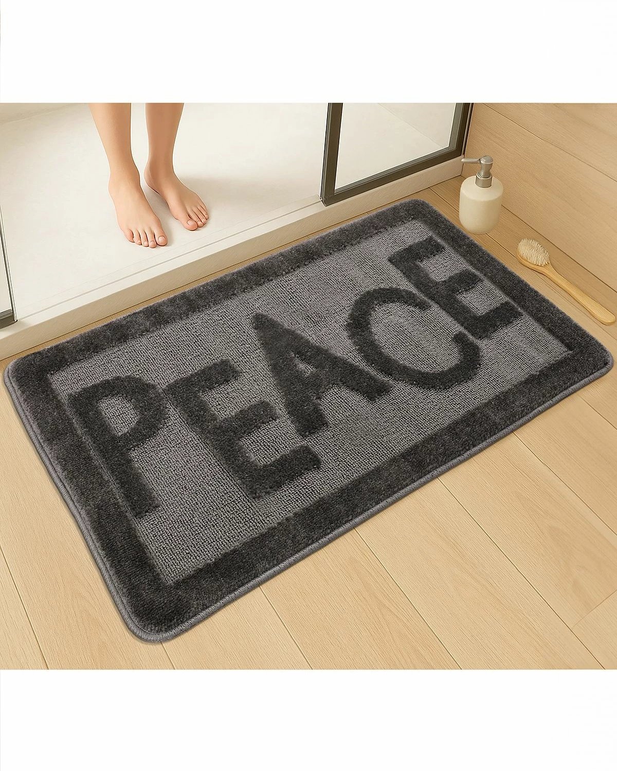 Tapet banje Mijölnir, ngjyrë antracit, Peace, 60x100cm