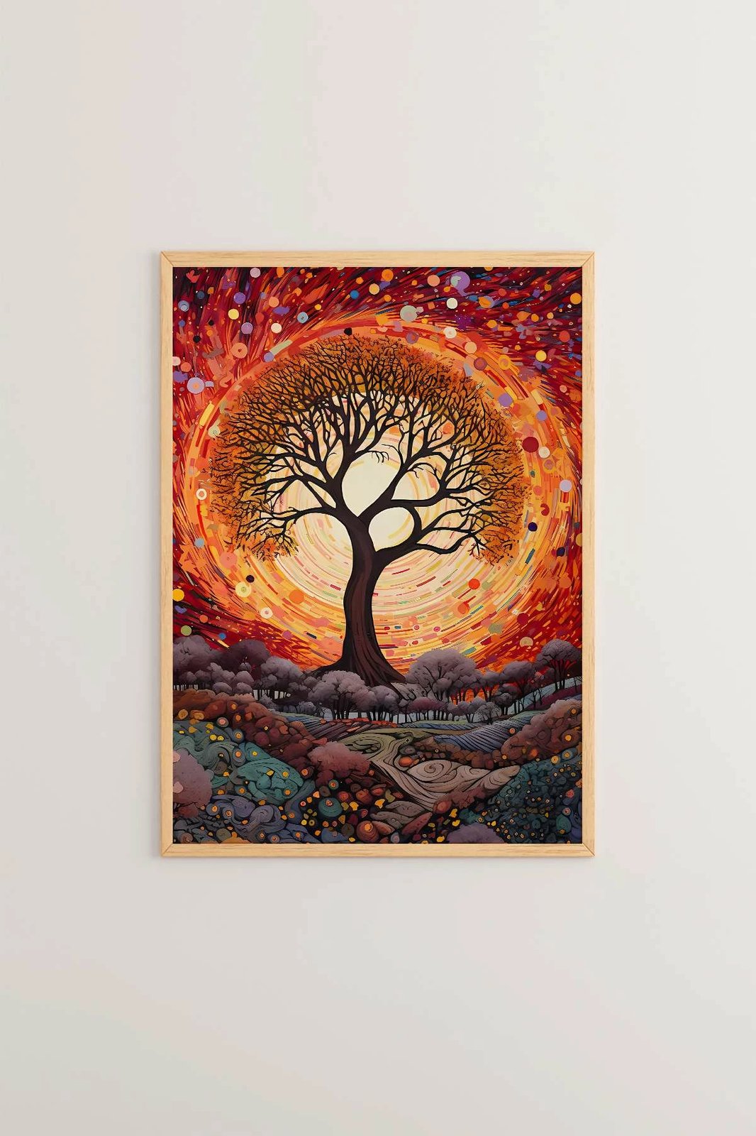 Pikturë dekorative me kornizë, shumëngjyrëshe, Mscartmdl15