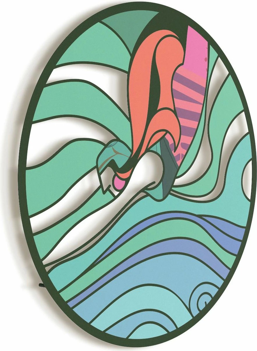 Aksesor dekorativ metalik për mur, Nature’s Melody, Wallity, APT821, 49x49cm