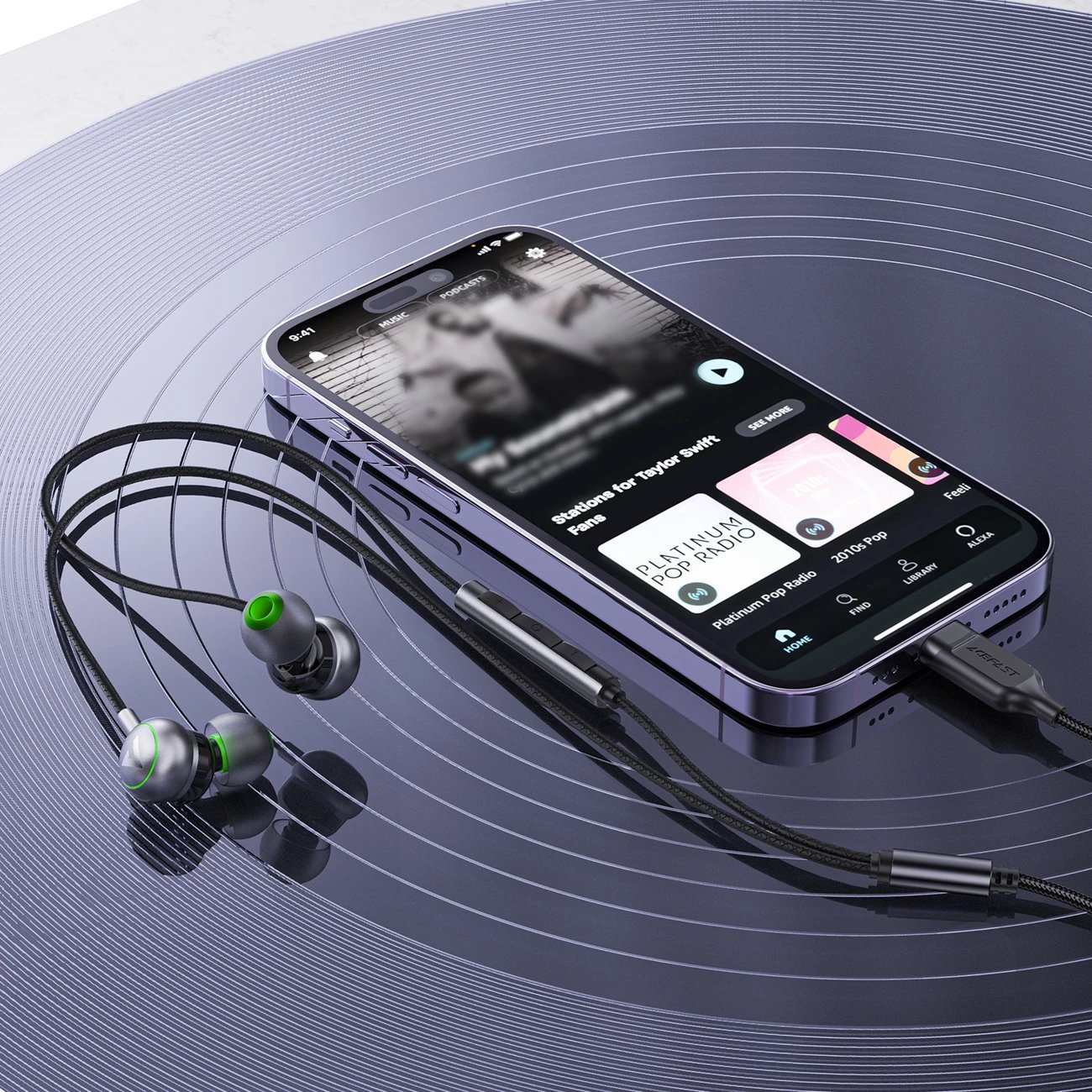 Kufje Acefast L5 me tela, USB-C, 1.2m, Zeza