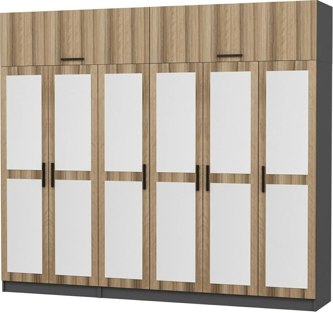 Dollap Skye Decor, ngjyrë arre dhe antracit, 270x255x52cm