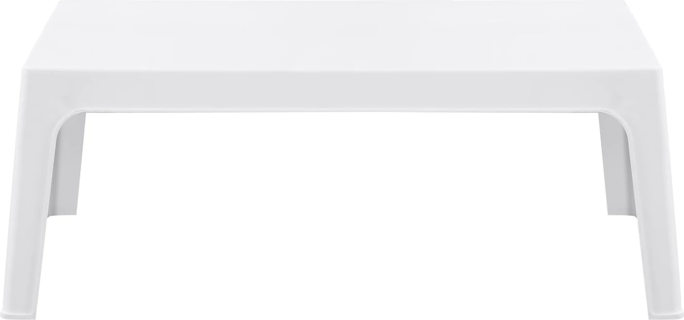 Tavolinë e ulët drejtkëndëshe, polipropilenë e bardhë, SLEEK FH6367.01, 99x59.5x39.5cm