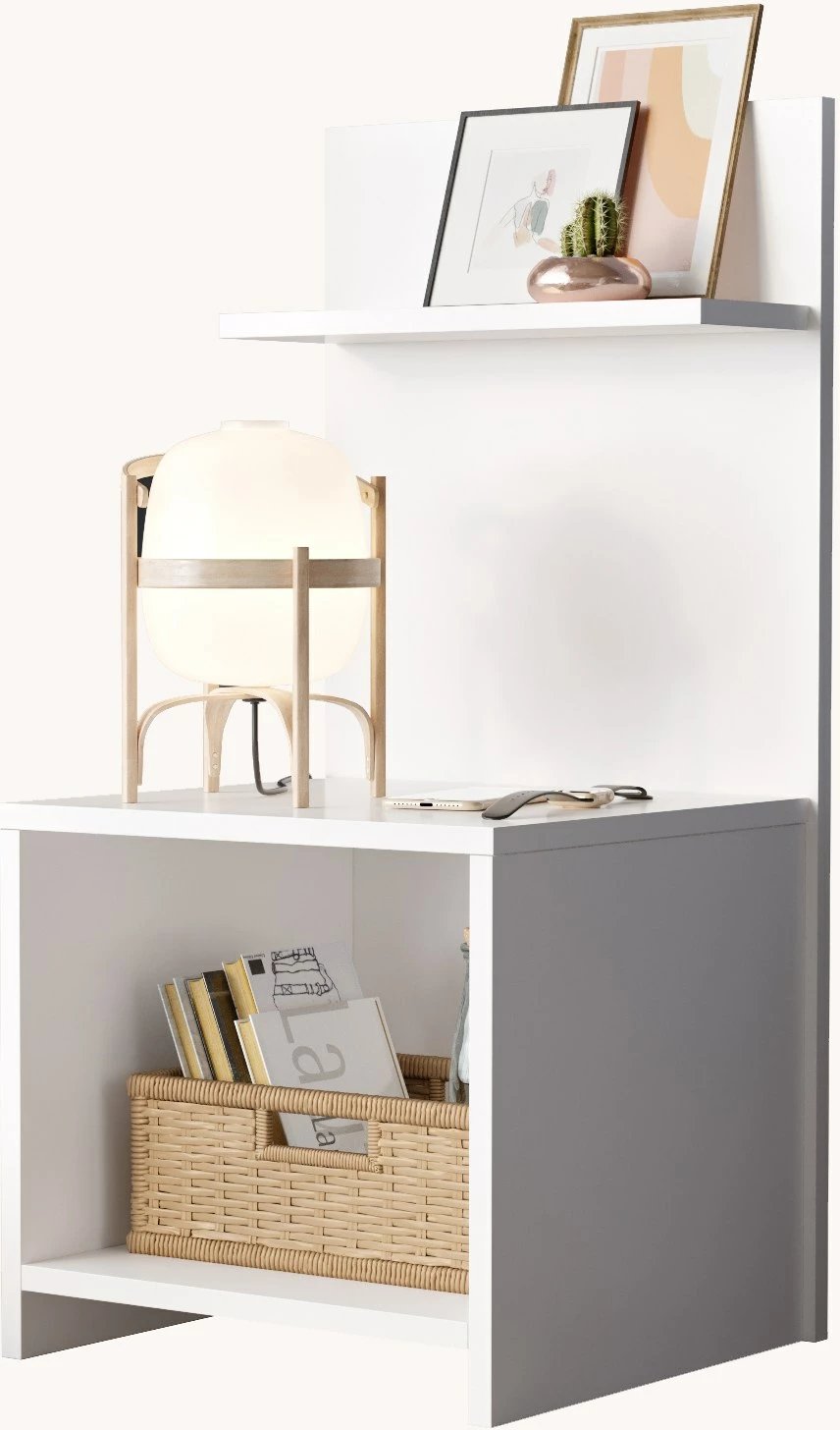 Komodinë Skye Decor, e bardhë, Ps1-W