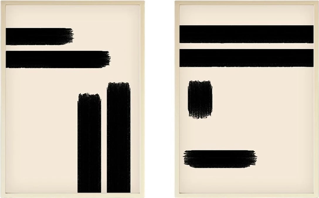 Pikturë dekorative me kornizë MDF (2 copë), Wallity, Huhu200, 50x70cm