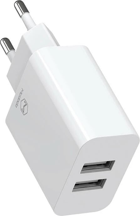 Karikues dyfishtë USB Mcdodo CH-6720 me kabllo Lightning 1m, i bardhë, set udhëtimi