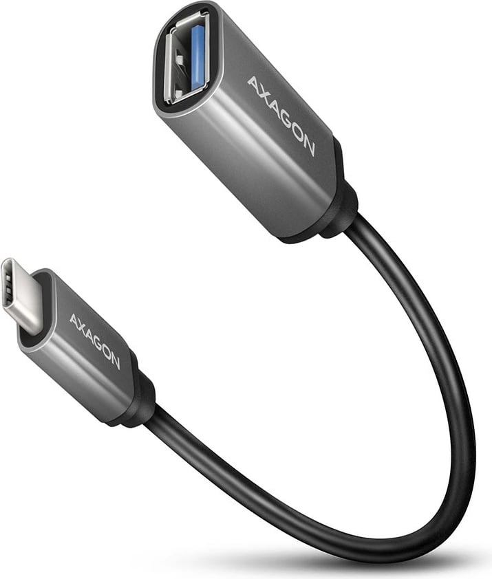 Adapter kabllo AXAGON RUCM-AFAC USB-C në USB-A, 0.2m, 3A, Gri