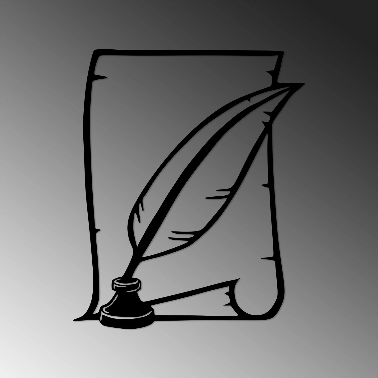 Aksesor dekorativ metalik për mur, Wallity, Letër - 452