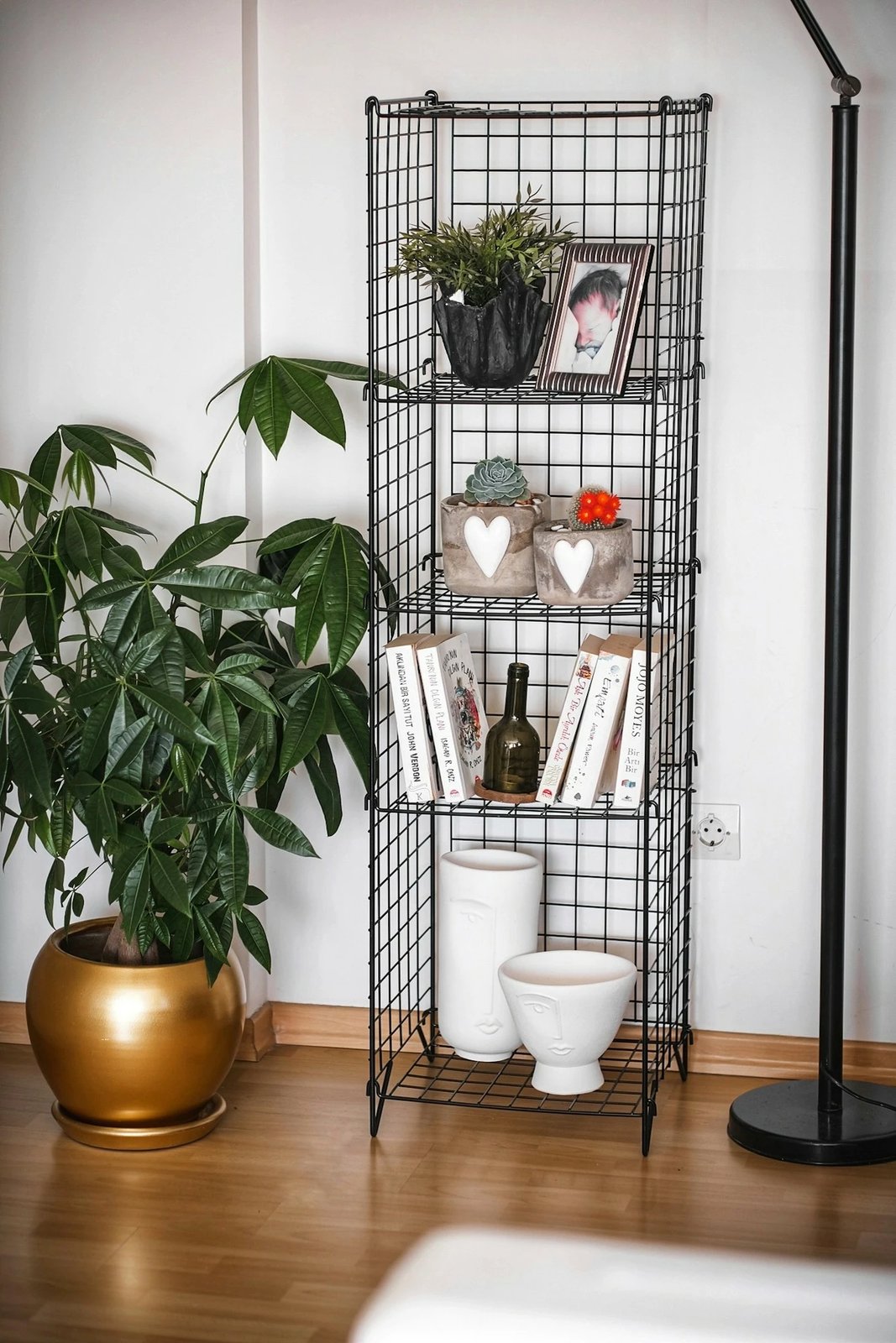 Raft librash metalik Hanah Home, Elvis, ngjyrë e zezë