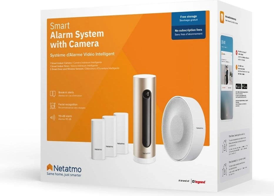 Sistem alarmi i mençur Netatmo me kamerë, Bardhë
