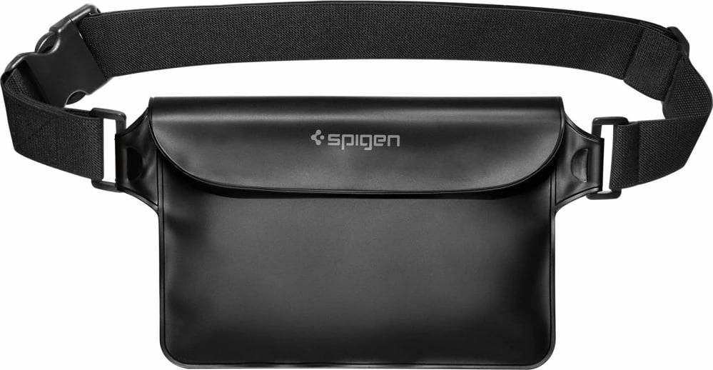 Set çantë beli dhe mbështjellës telefoni Spigen Aqua Shield A621, IPX8, e zezë
