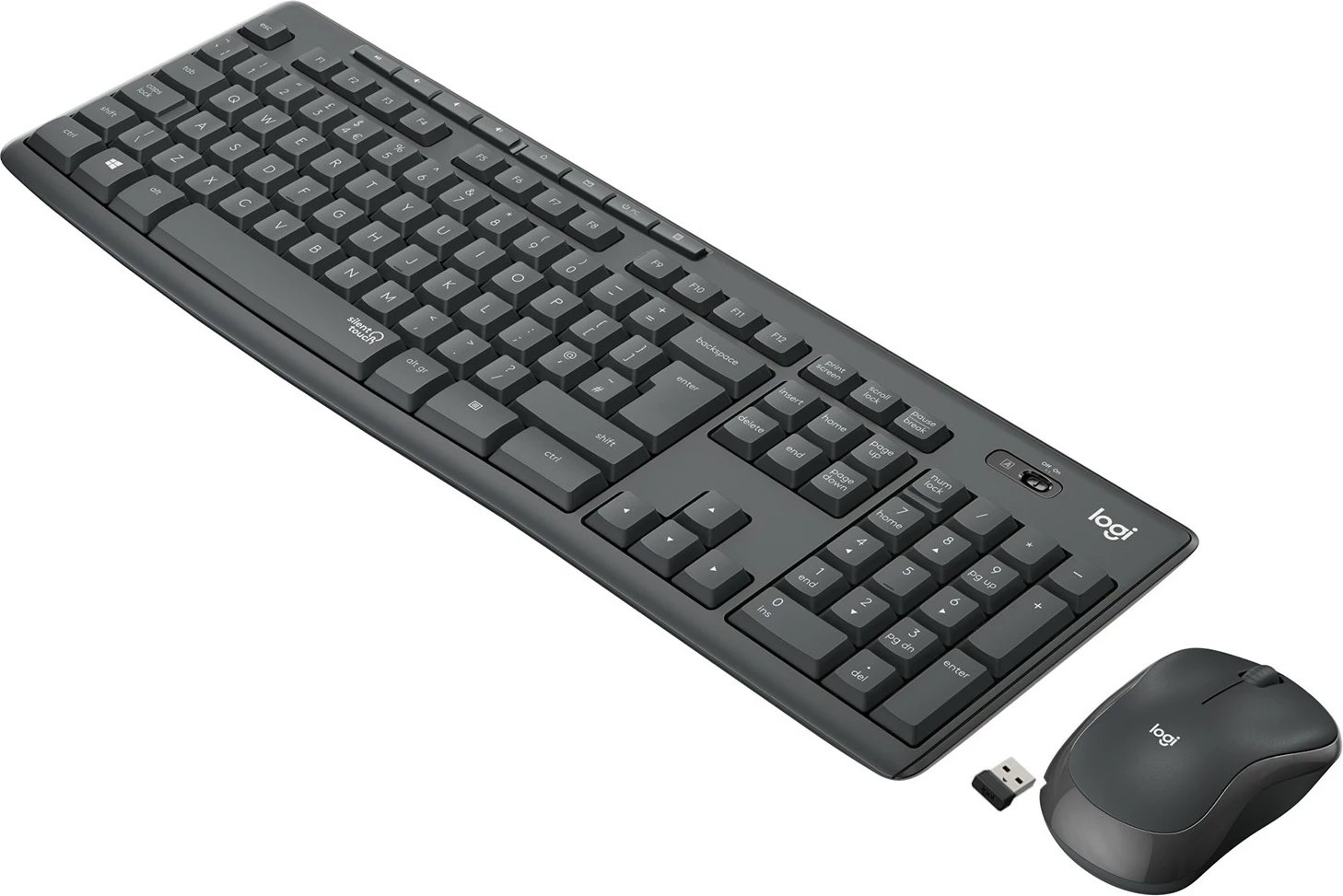 Set tastierë dhe maus Logitech MK295 Silent Wireless Combo, AZERTY, wireless, e zezë