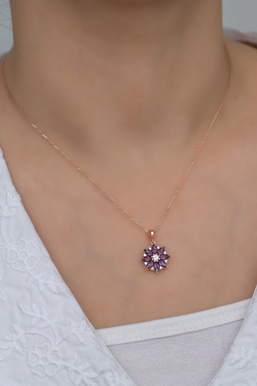 Qafore argjendi, ngjyrë rozë e artë dhe vjollcë, Jumeon, NRZ99312