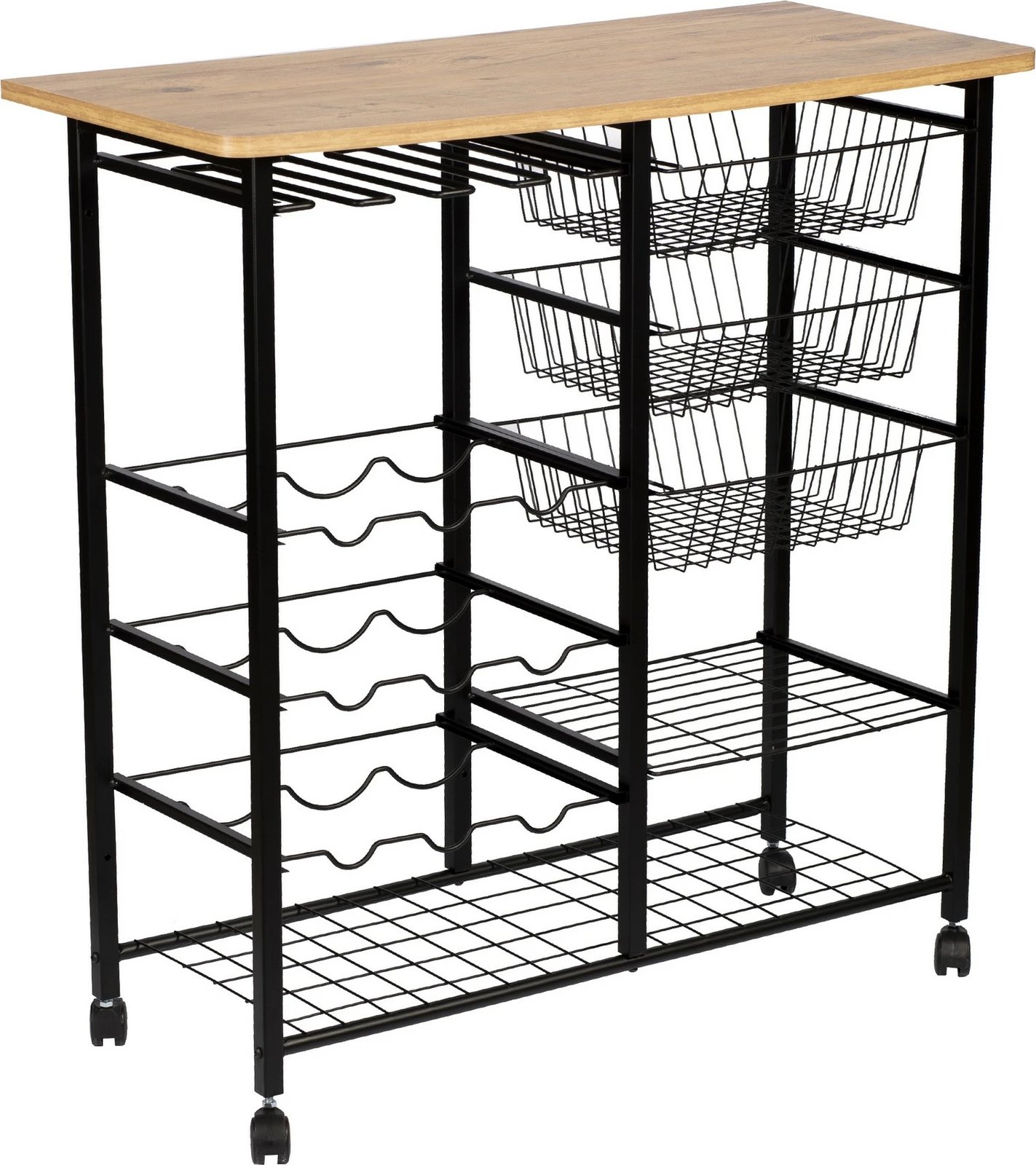 Tavolinë për bar Hanah Home, Laney, ngjyrë Atlantic Pine dhe e zezë