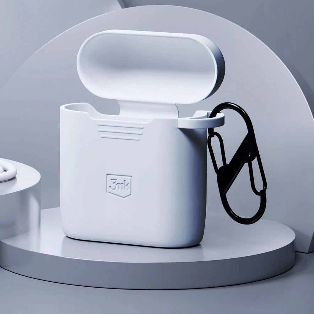 Mbështjellës silikoni për kufje 3mk Protection, për Apple AirPods 2, i bardhë