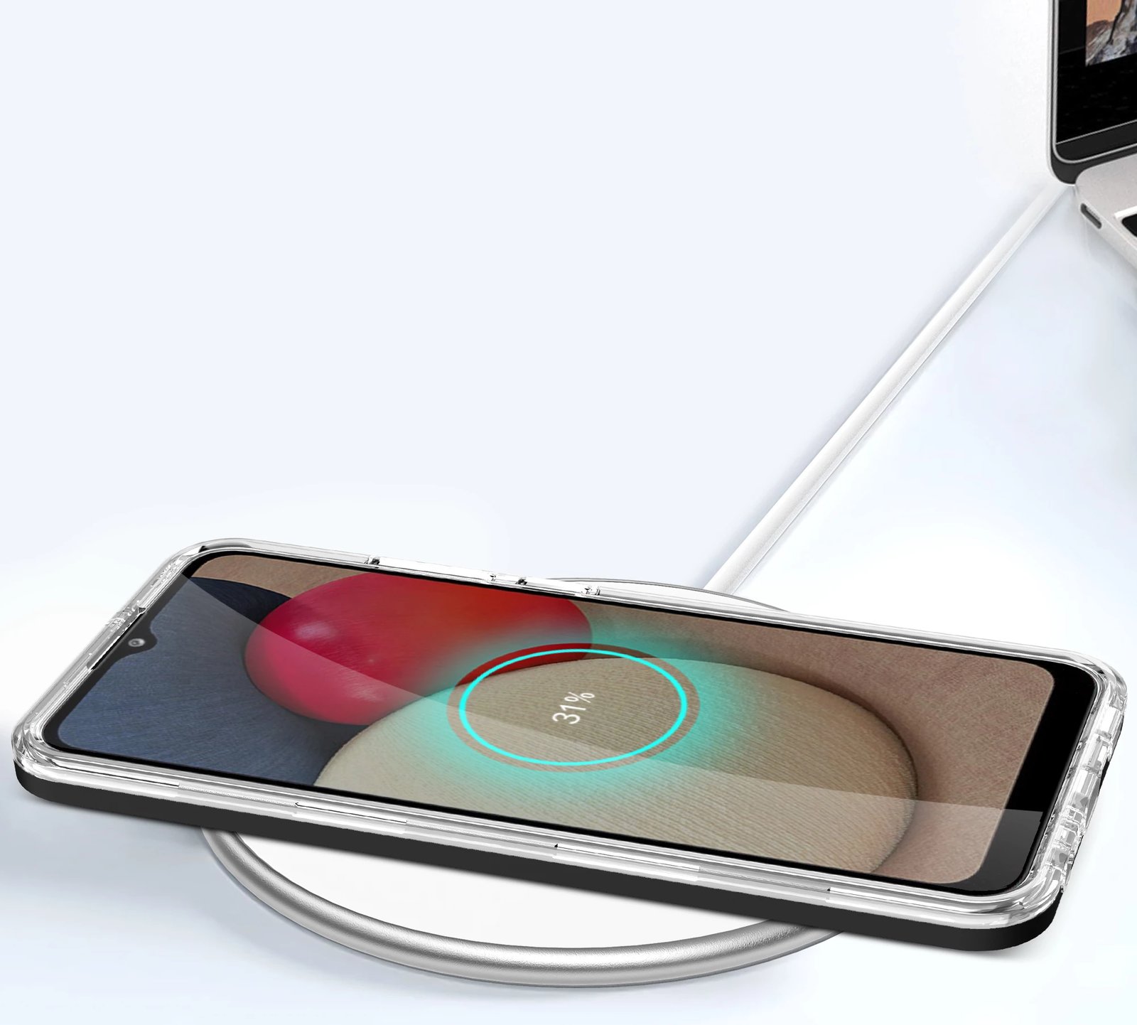 Mbështjellës Hurtel Hybrid Armor Clear 3 in 1 për Samsung Galaxy A03s, Transparent/zi