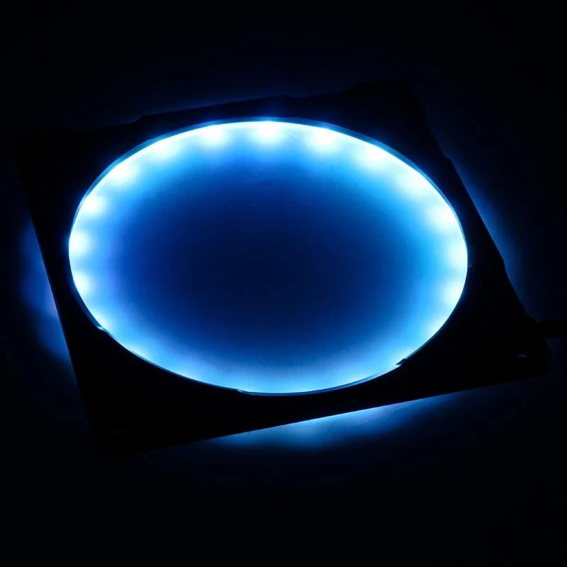 Ramkë për Maus Phanteks Halos Lux, 140mm, RGB-LED, prej aluminiumi - e zezë