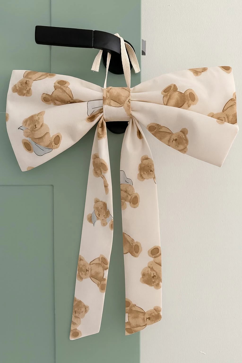 Dekor për derë, Evila Originals, fjongo, ngjyrë kafe dhe e bardhë, Door Bow-4