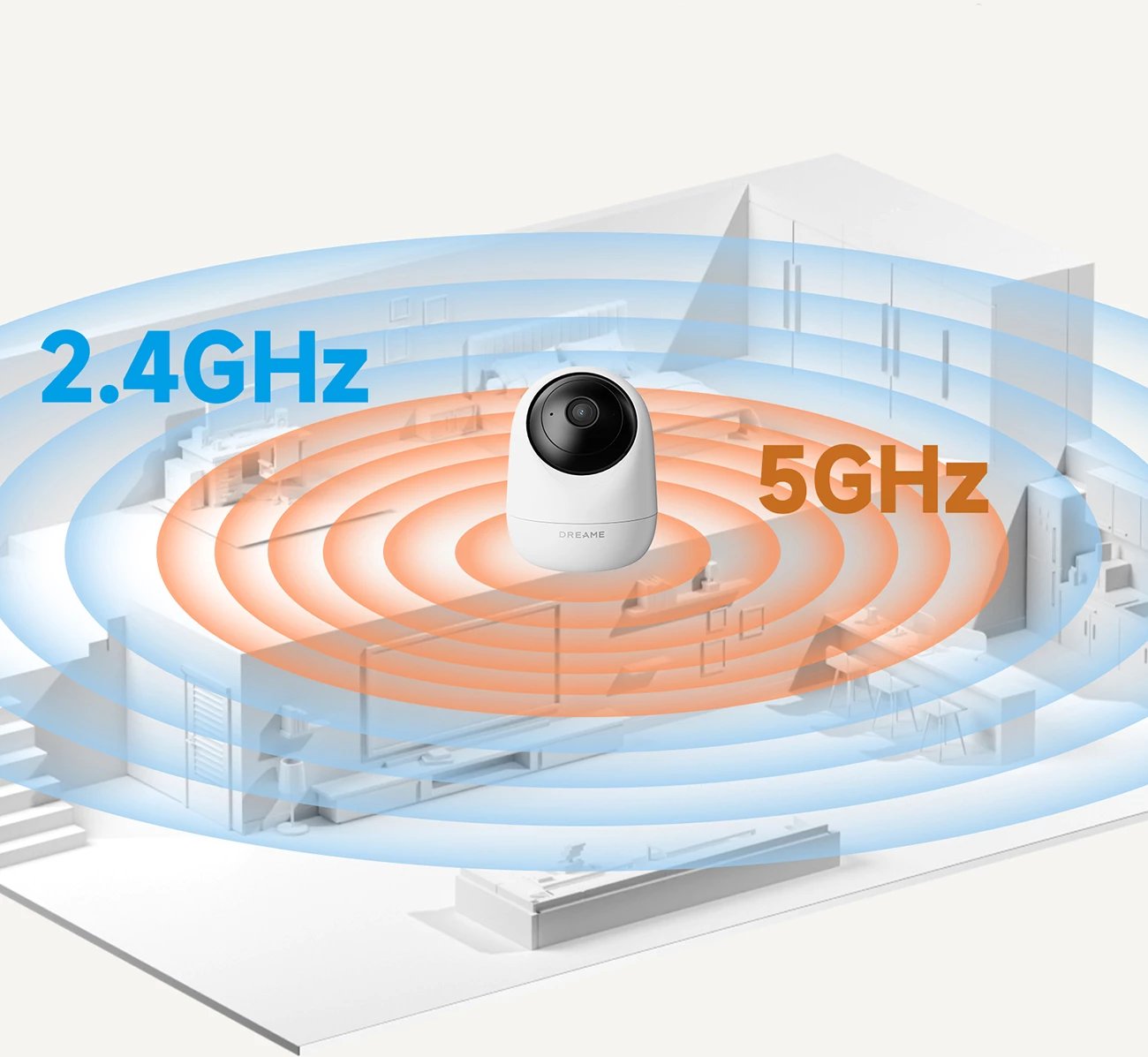 kamerë sigurie e brendshme Dreame Navo Care SE 1 InCam A121 3MP 1080p panoramim 360° IR 10 m Wi‑Fi 2.4/5 GHz e bardhë