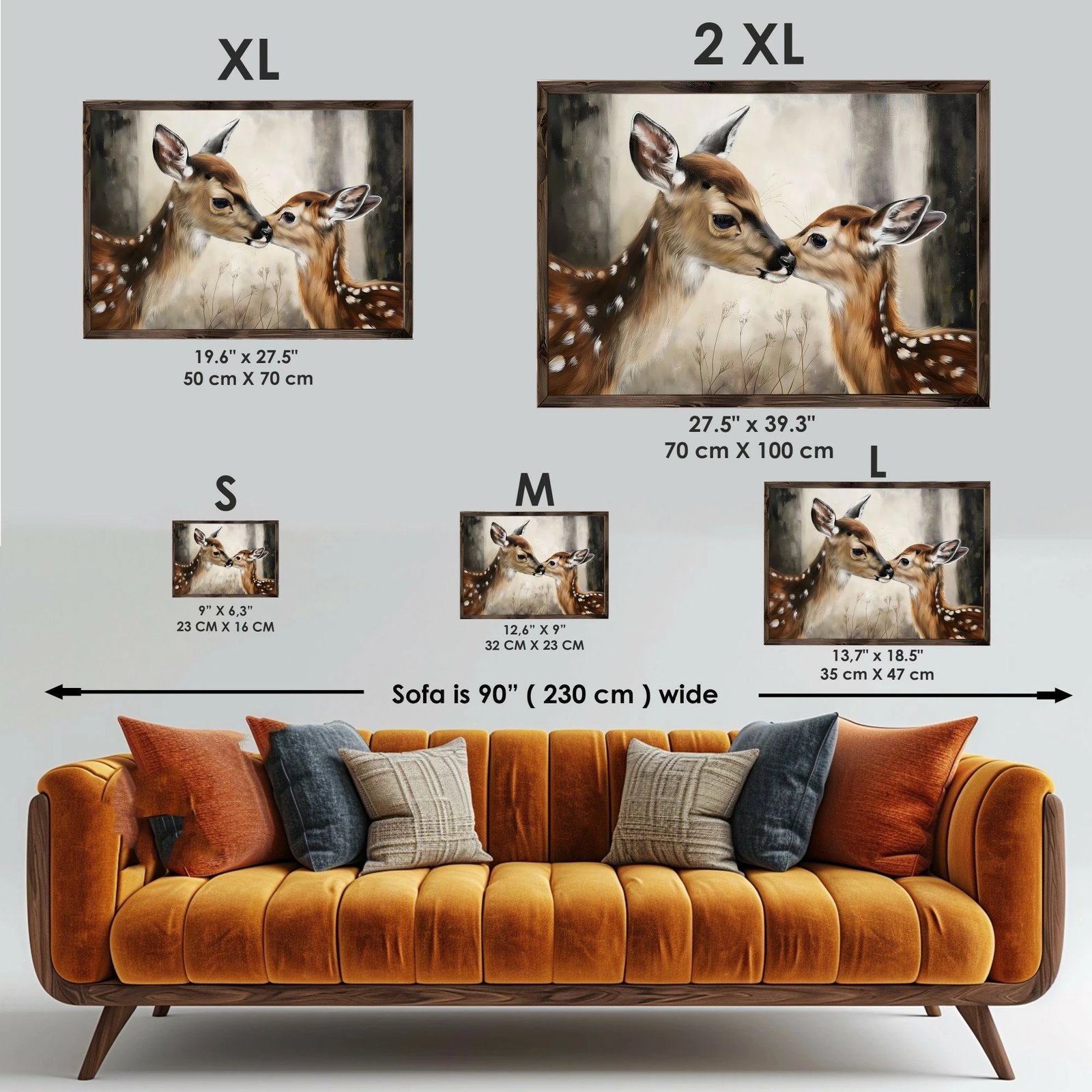 Pikturë dekorative me kornizë MDF, Wallity, GE230-L, shumëngjyrëshe