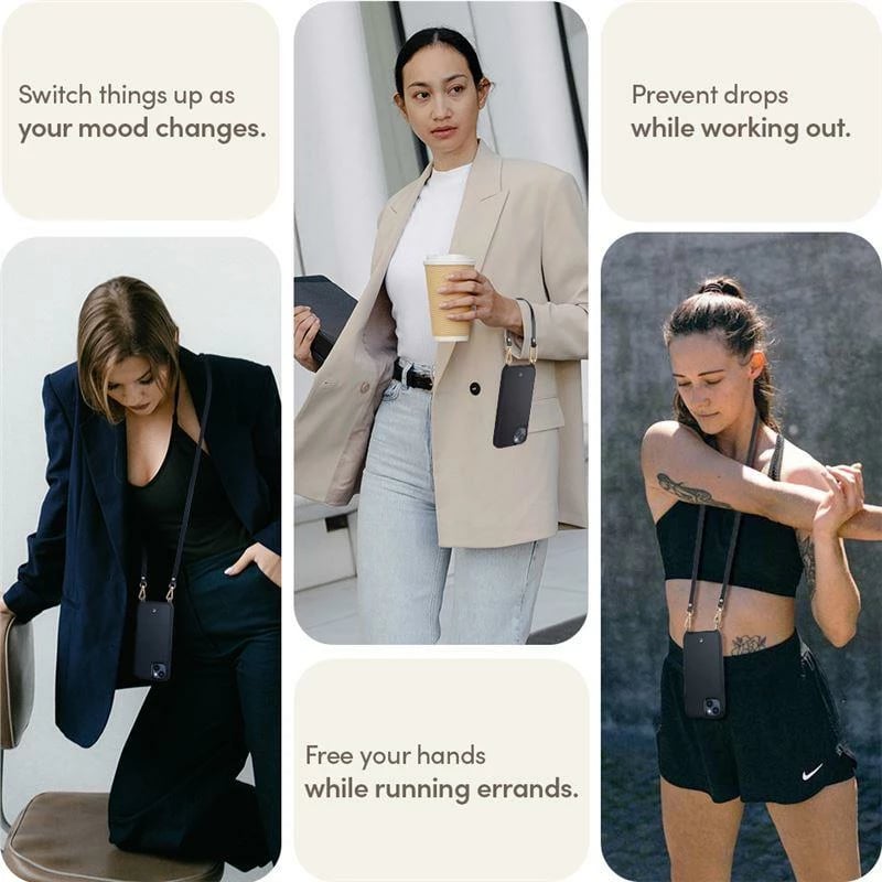 Mbështjellës Spigen Cyrill Classic Charm Mag për iPhone 14 Plus, MagSafe, i zi, me rrip