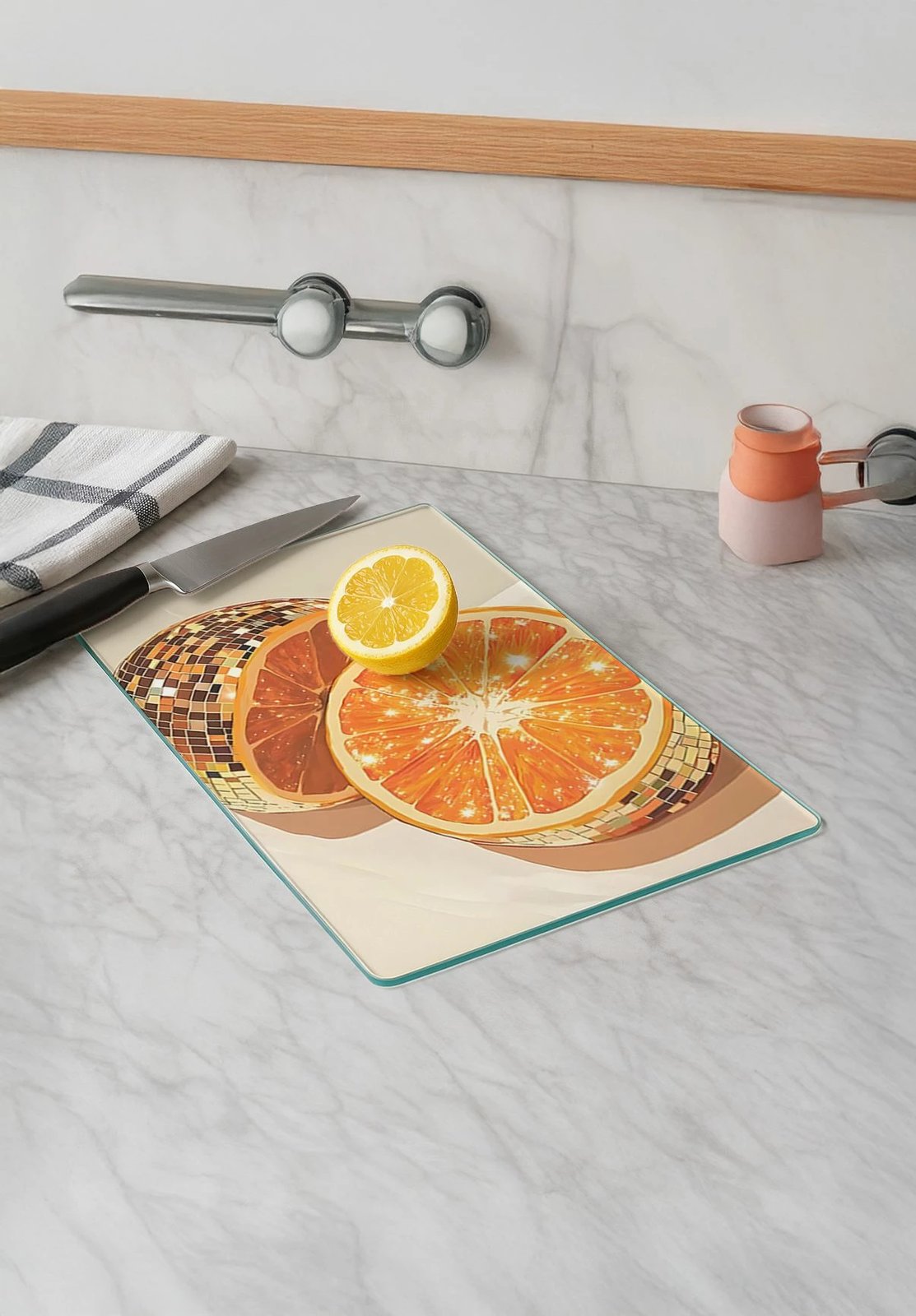 Dërrasë prerëse Hermia, qelq i temperuar, shumëngjyrëshe, 30x40cm, Kes-00066 Dërrasë prerëse Hermia, qelq i temperuar, shumëngjyrëshe, 30x40cm, Kes-00066