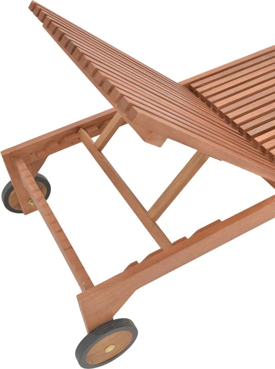 Shezlong Sunnie dru meranti, ngjyrë natyrale, 200x65x35cm