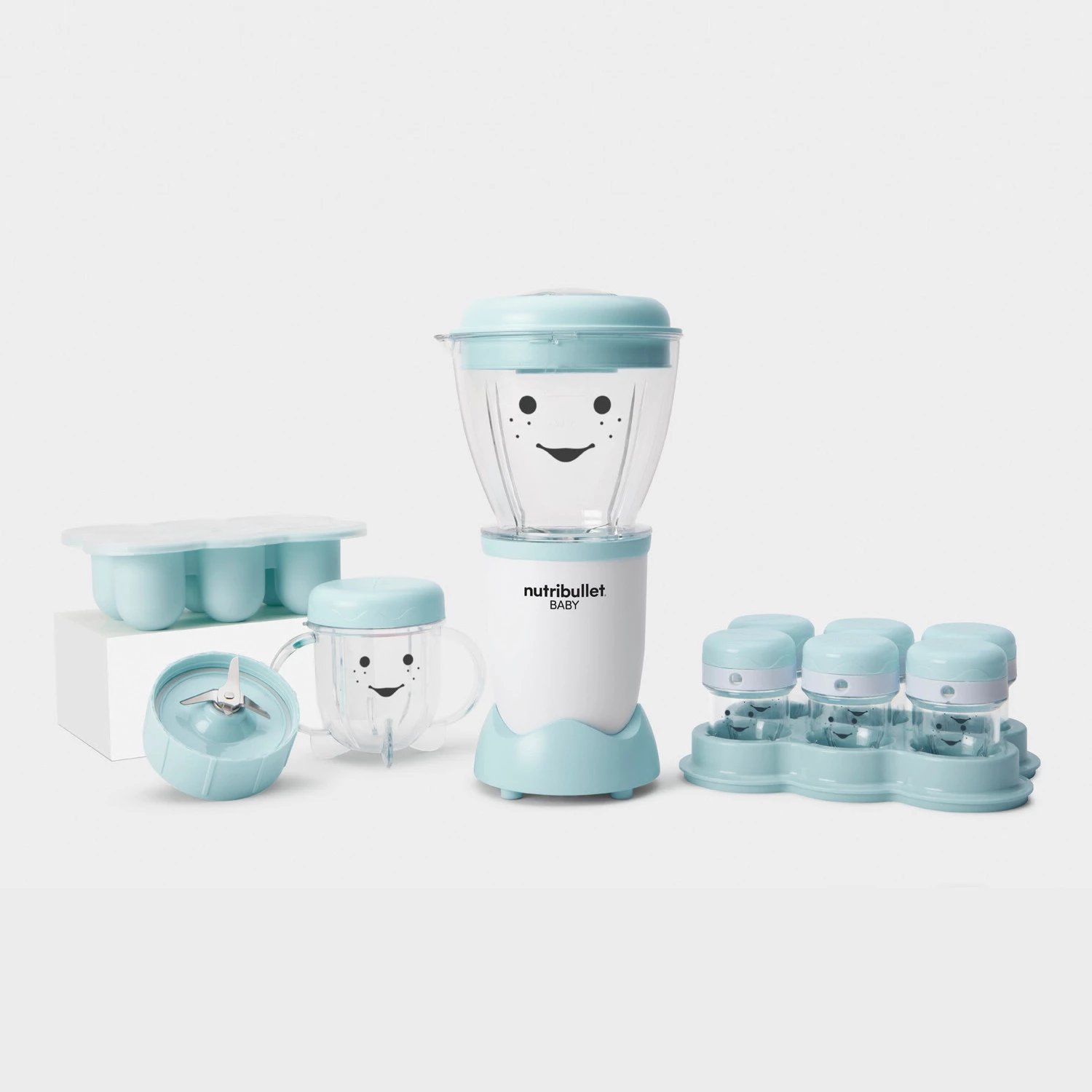 Blender ushqim bebe, NutriBullet NBY100, 200 W, 900 ml + 295 ml, set me aksesorë