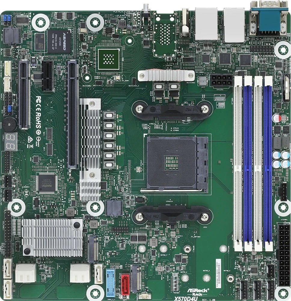 Pllakë amë ASRock X570D4U, Socket AM4, server