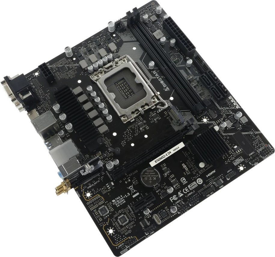 Pllakë amë Biostar B760MX2-E D4, Intel, LGA 1700, DDR4, mikro ATX