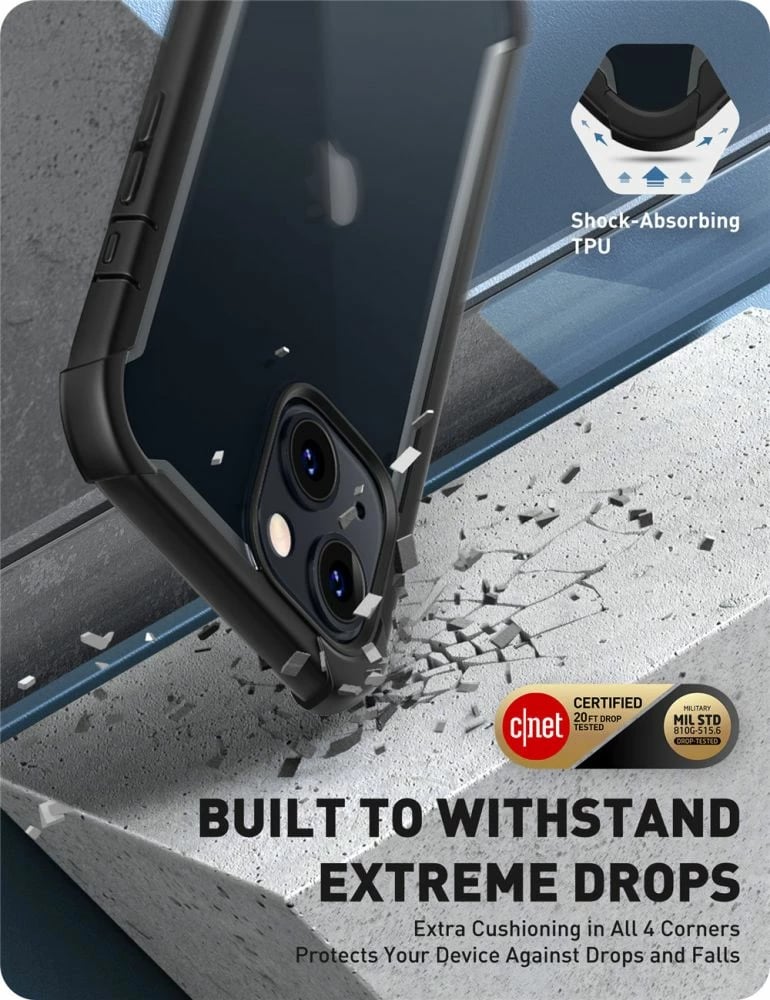 Mbështjellës Supcase IBLSN Ares për iPhone 13/14, i zi